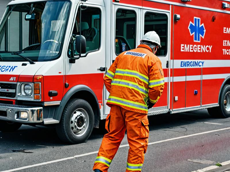 Emergency technician responding to urgent repair call